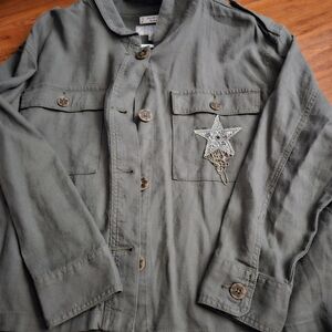 Ladies "shacket" embelished with bling